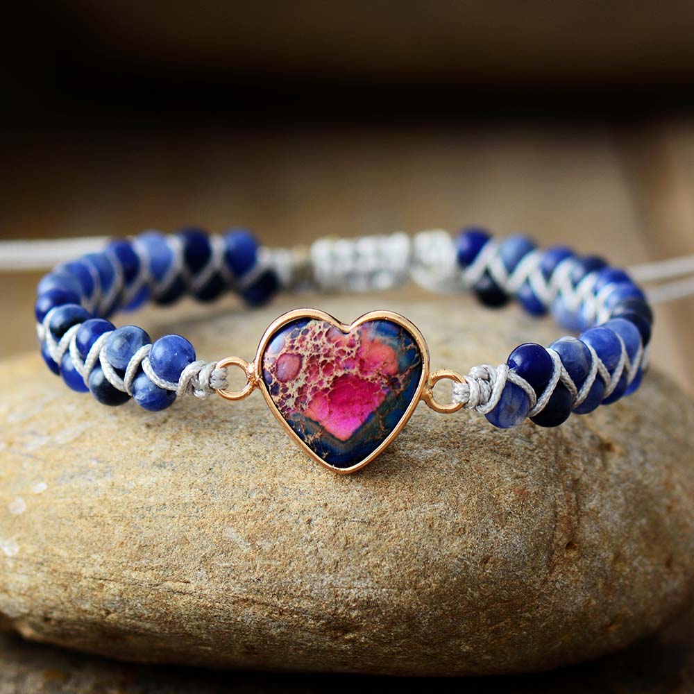 Healing Stone Heart Bracelet